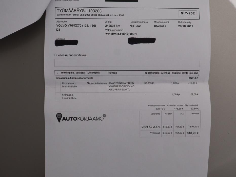 VOLVO V70 2013