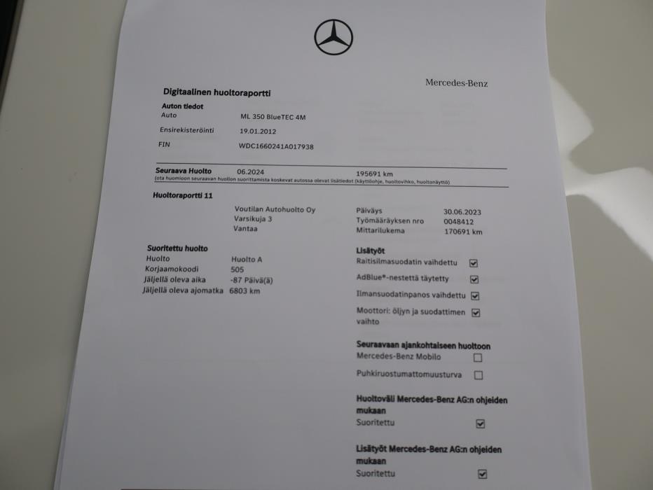 MERCEDES-BENZ ML 2012