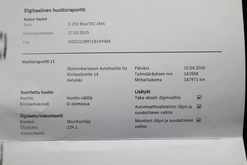 MERCEDES-BENZ E 2015