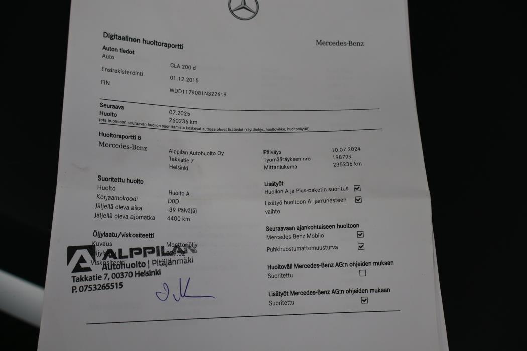 MERCEDES-BENZ CLA 2016