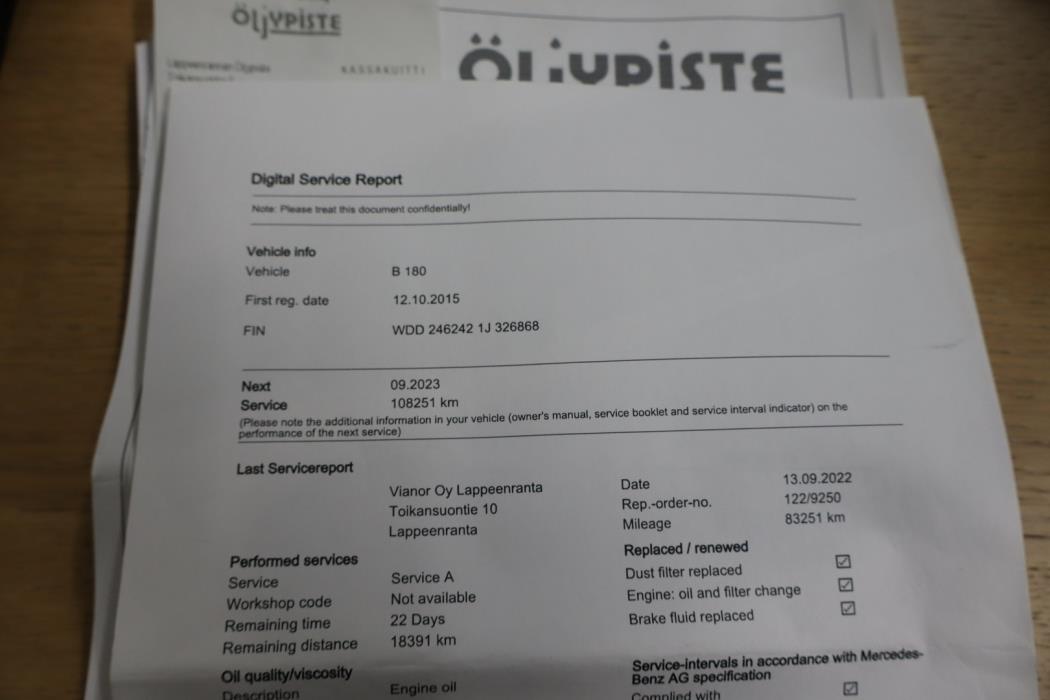 MERCEDES-BENZ B 2015