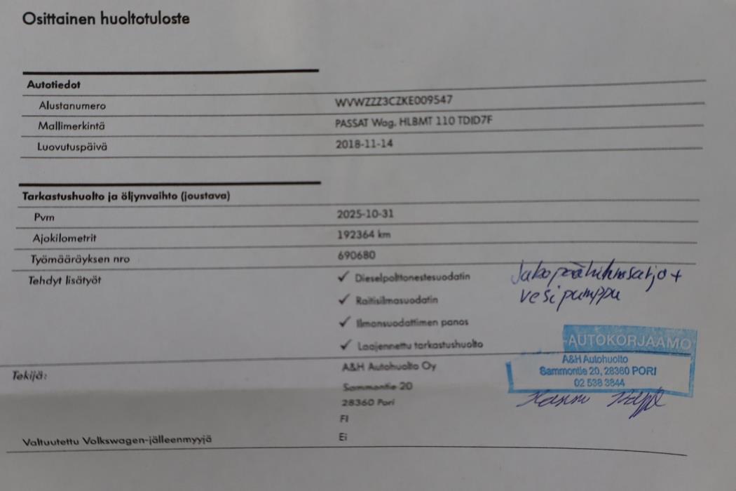 VOLKSWAGEN Passat 2018