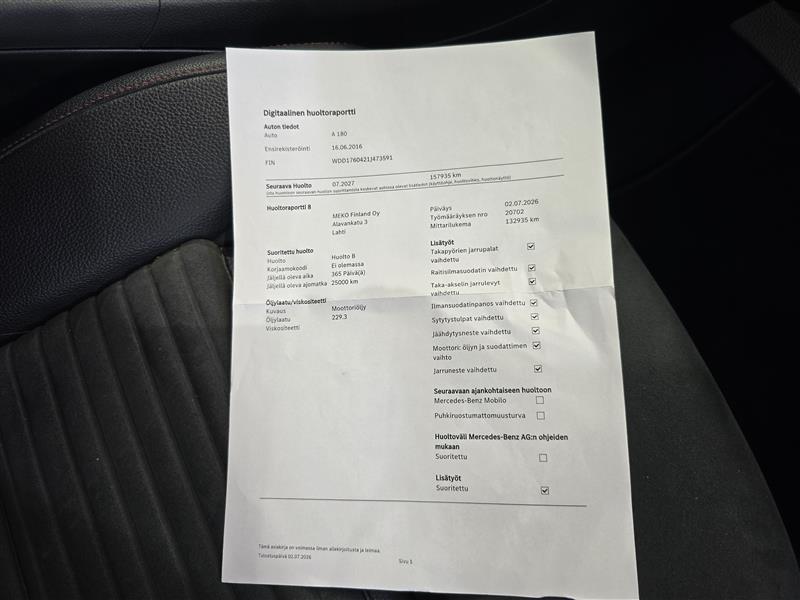MERCEDES-BENZ A 2016