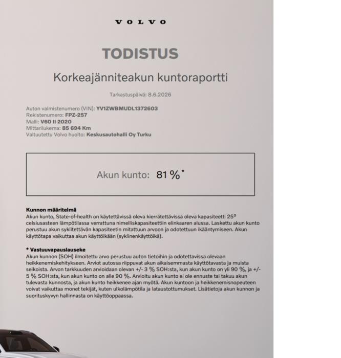 VOLVO V60 2020
