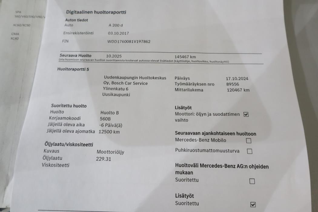 MERCEDES-BENZ A 2017