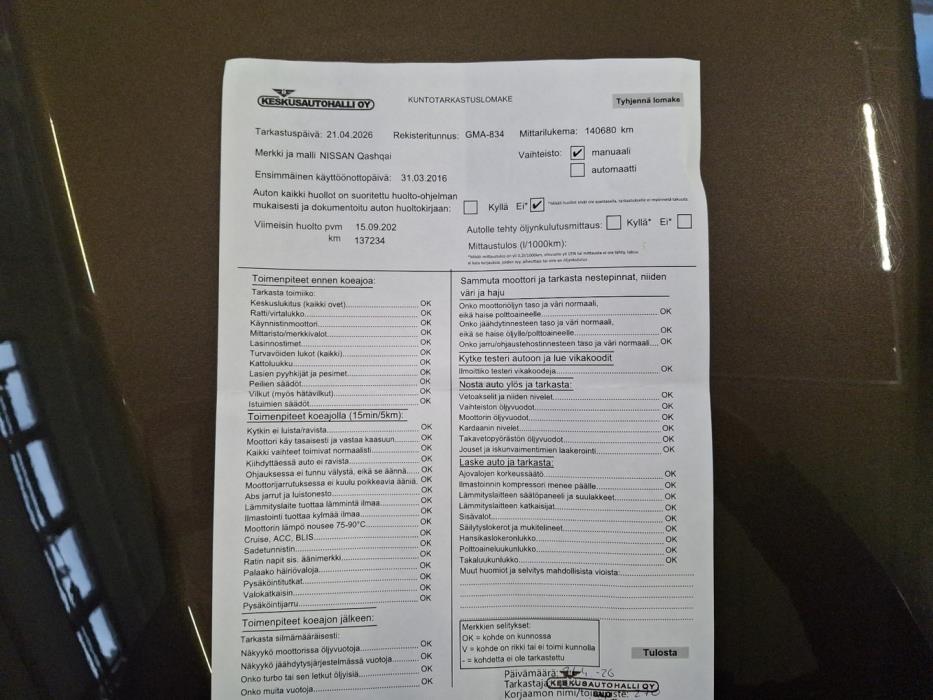 NISSAN Qashqai 2016