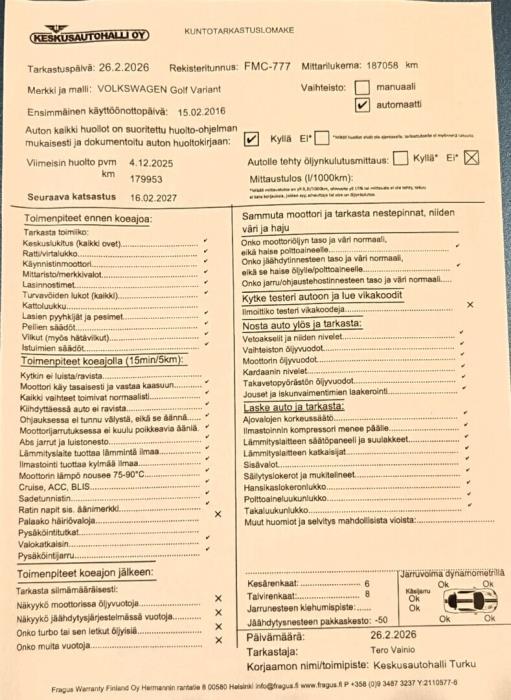 VOLKSWAGEN Golf 2016