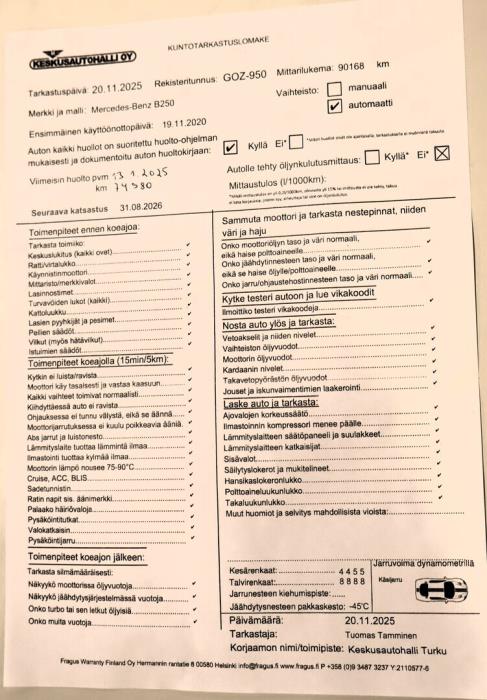 MERCEDES-BENZ B 2020