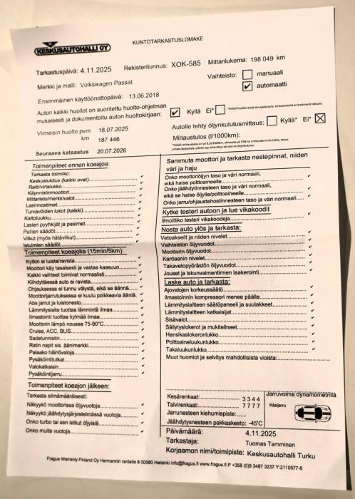 VOLKSWAGEN Passat 2018