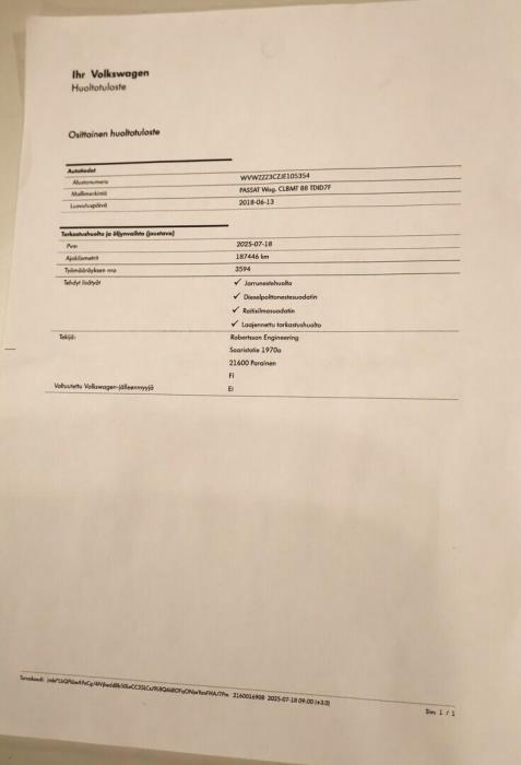 VOLKSWAGEN Passat 2018