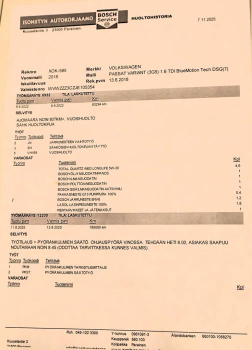 VOLKSWAGEN Passat 2018