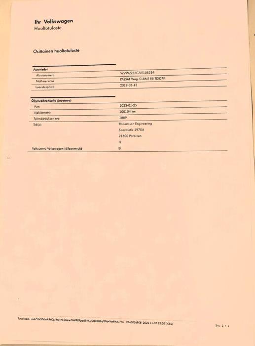 VOLKSWAGEN Passat 2018