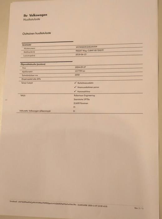 VOLKSWAGEN Passat 2018