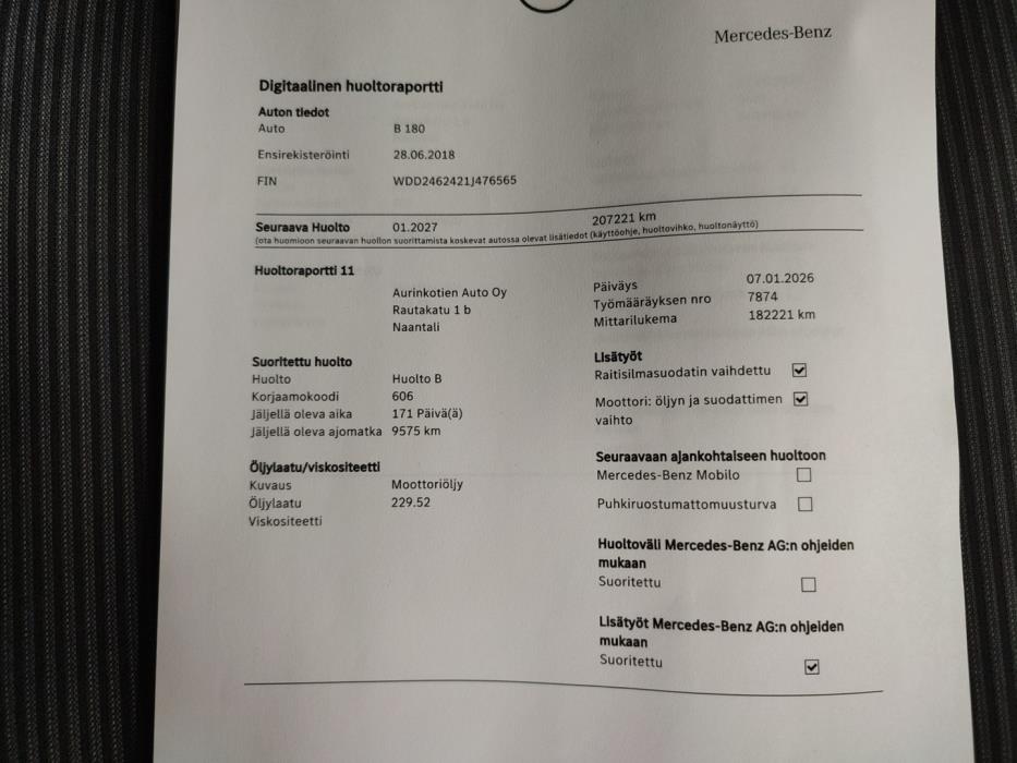 MERCEDES-BENZ B 2018