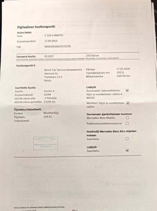 MERCEDES-BENZ C 2015