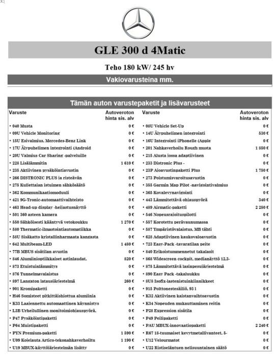 MERCEDES-BENZ GLE 2020