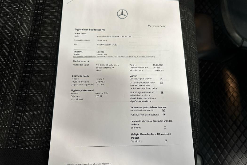 MERCEDES-BENZ Sprinter 2018