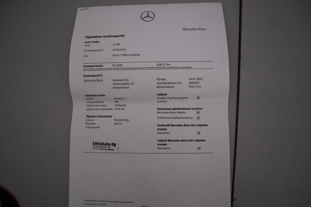 MERCEDES-BENZ A 2021