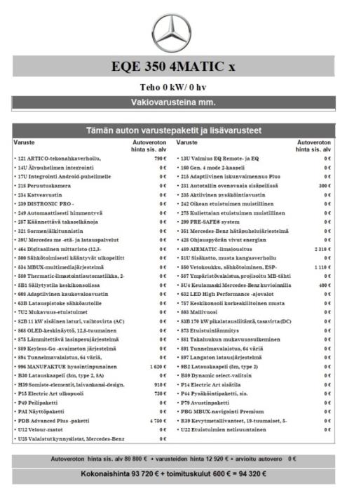 MERCEDES-BENZ EQE 2023