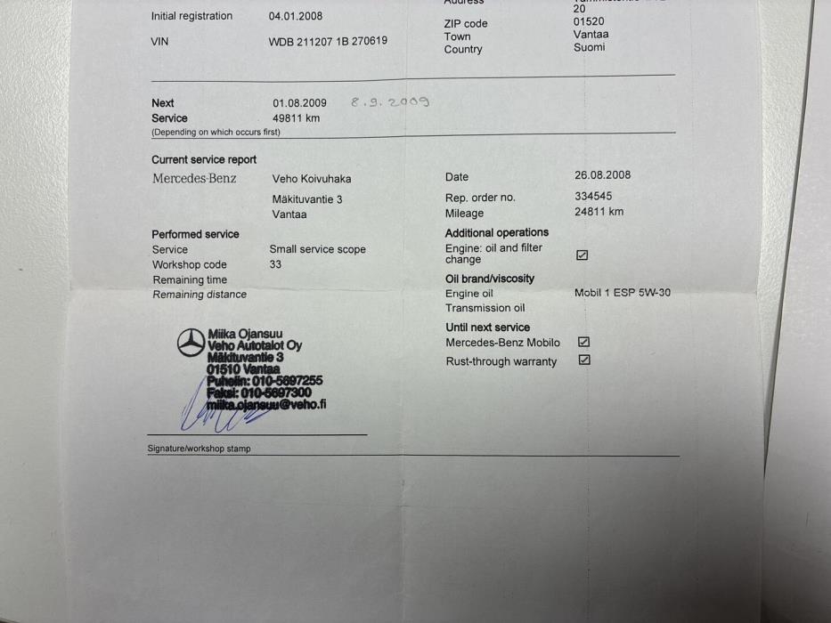 MERCEDES-BENZ E 2008