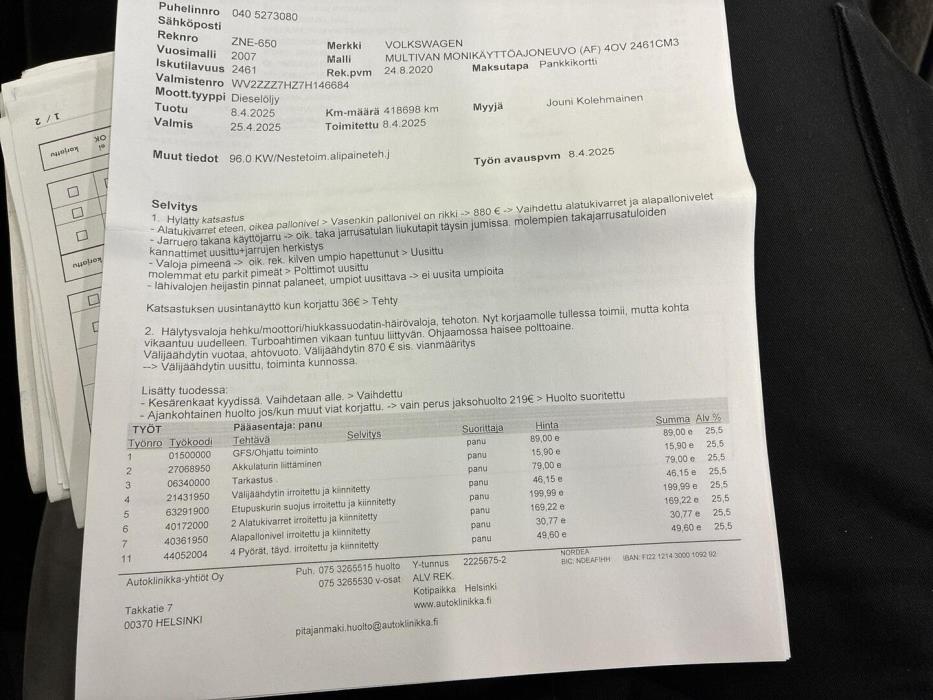 VOLKSWAGEN Multivan 2007