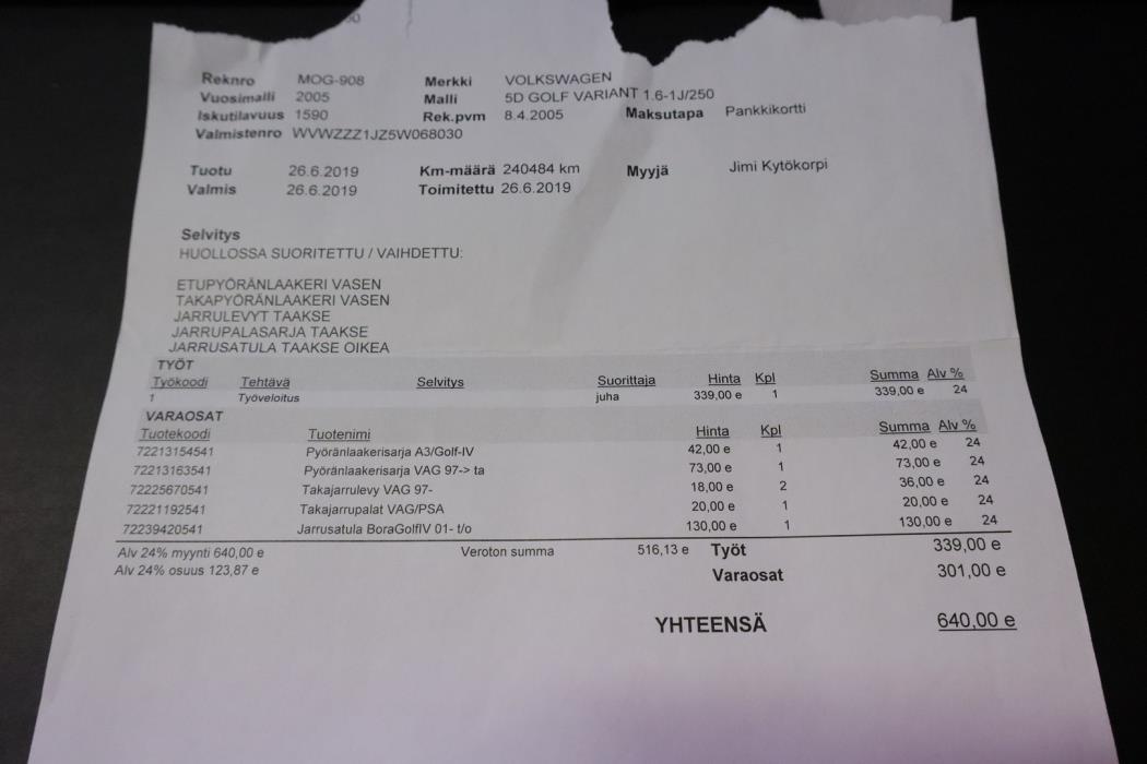 VOLKSWAGEN Golf Variant 2005