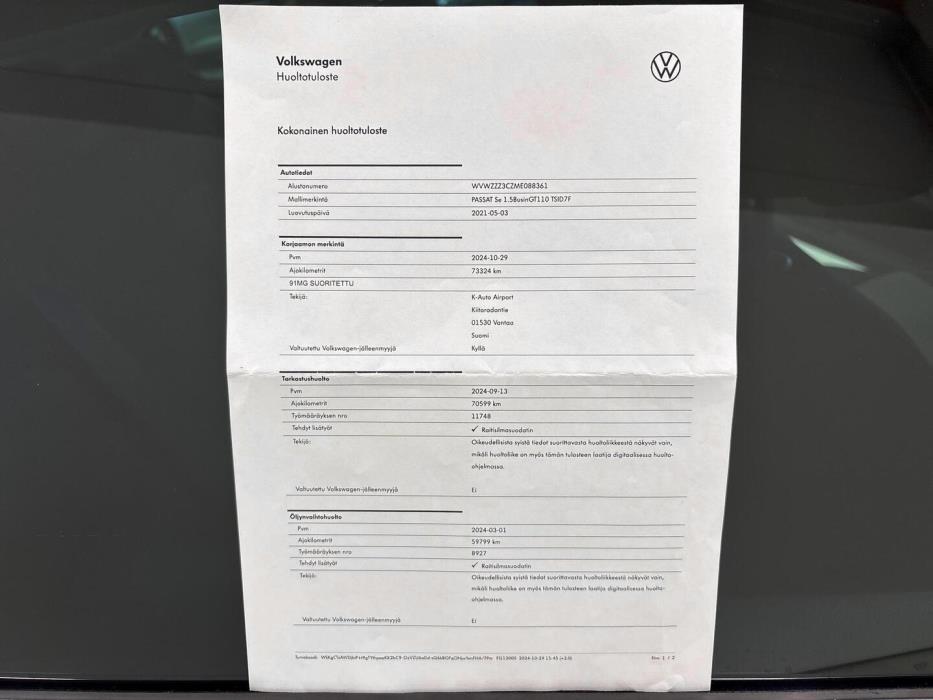 VOLKSWAGEN Passat 2021