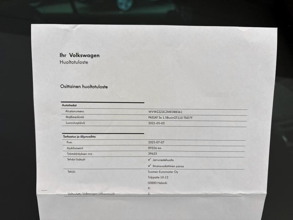 VOLKSWAGEN Passat 2021