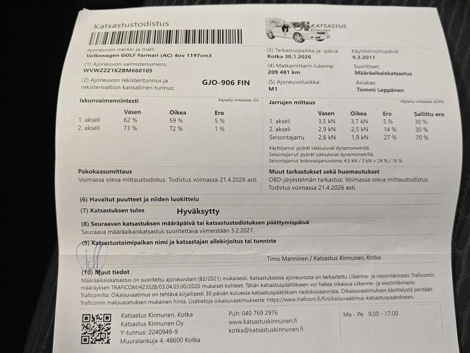 VOLKSWAGEN Golf 2011