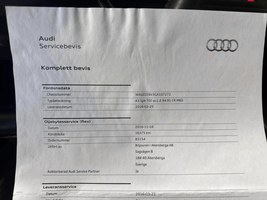 AUDI A3 2016