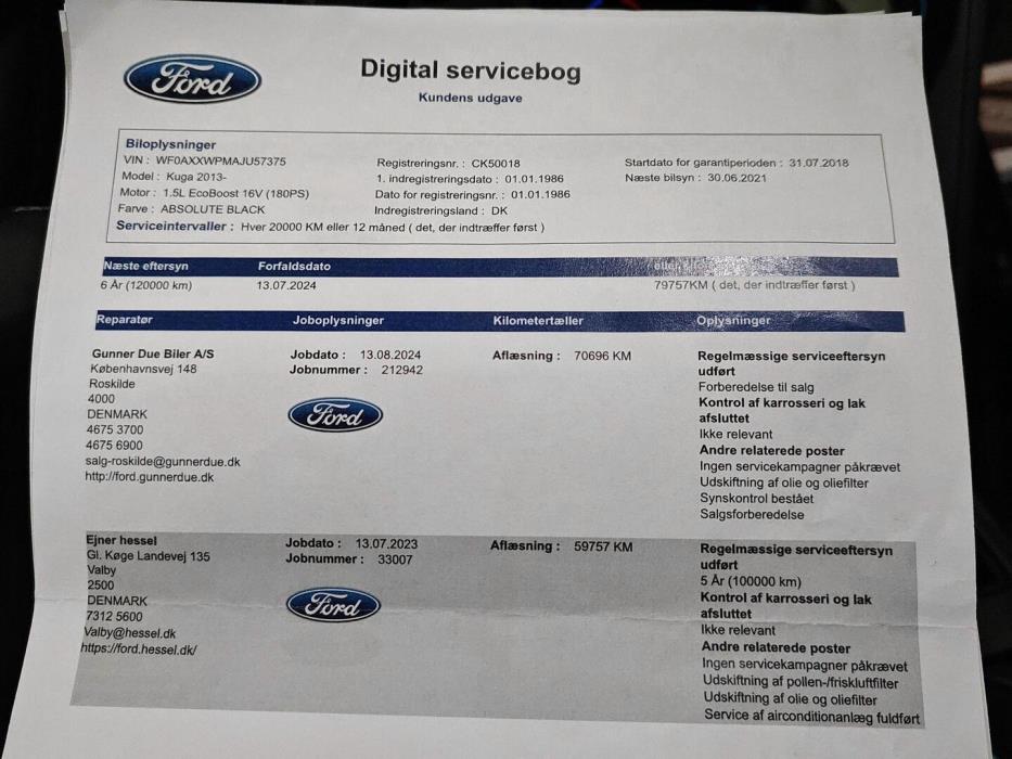 FORD KUGA 2018