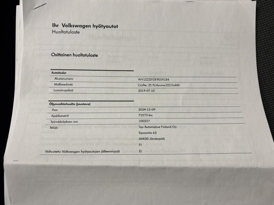 VOLKSWAGEN CRAFTER 2019