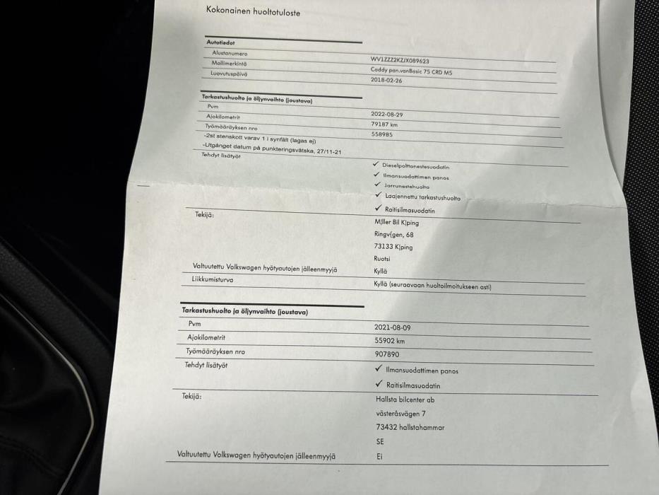 VOLKSWAGEN Caddy 2018