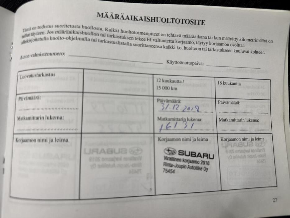 SUBARU FORESTER 2018