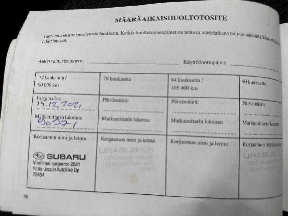 SUBARU FORESTER 2018