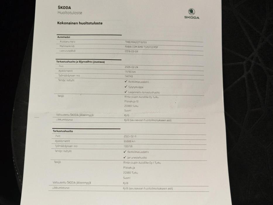 SKODA Fabia 2018