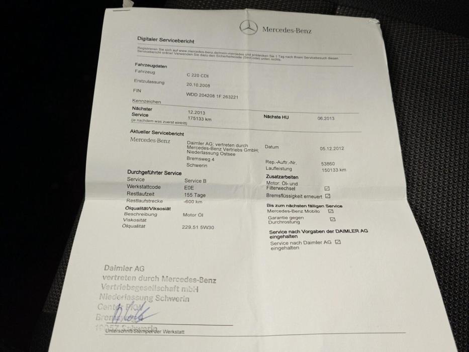 MERCEDES-BENZ C 2009