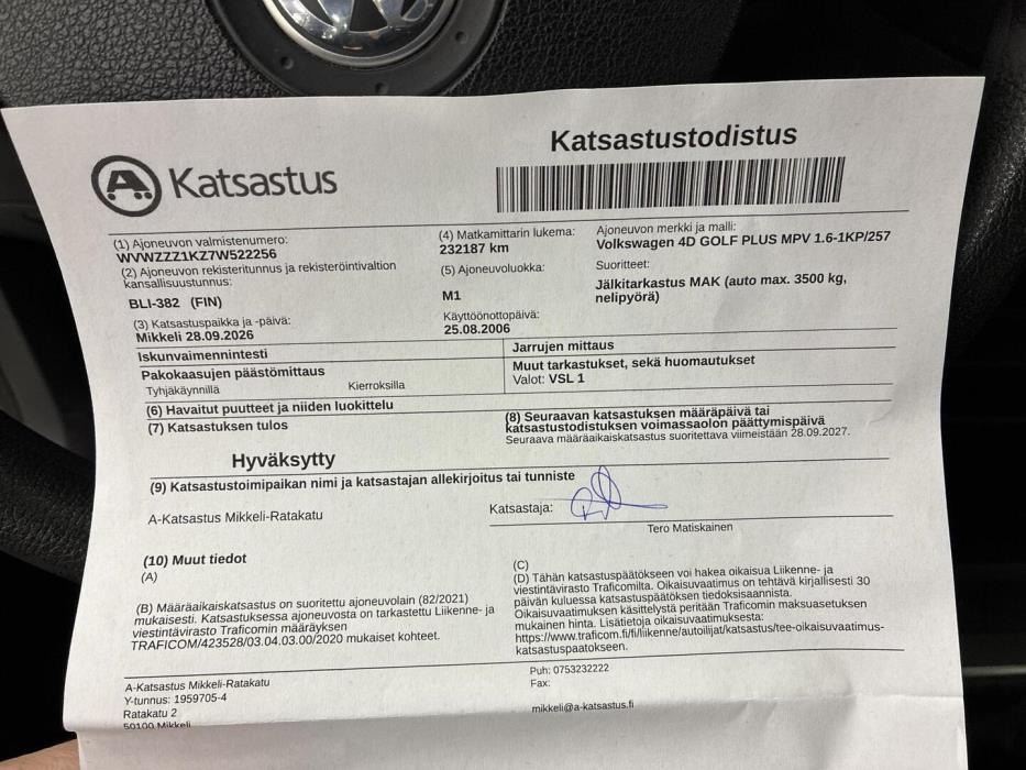 VOLKSWAGEN Golf Plus 2006