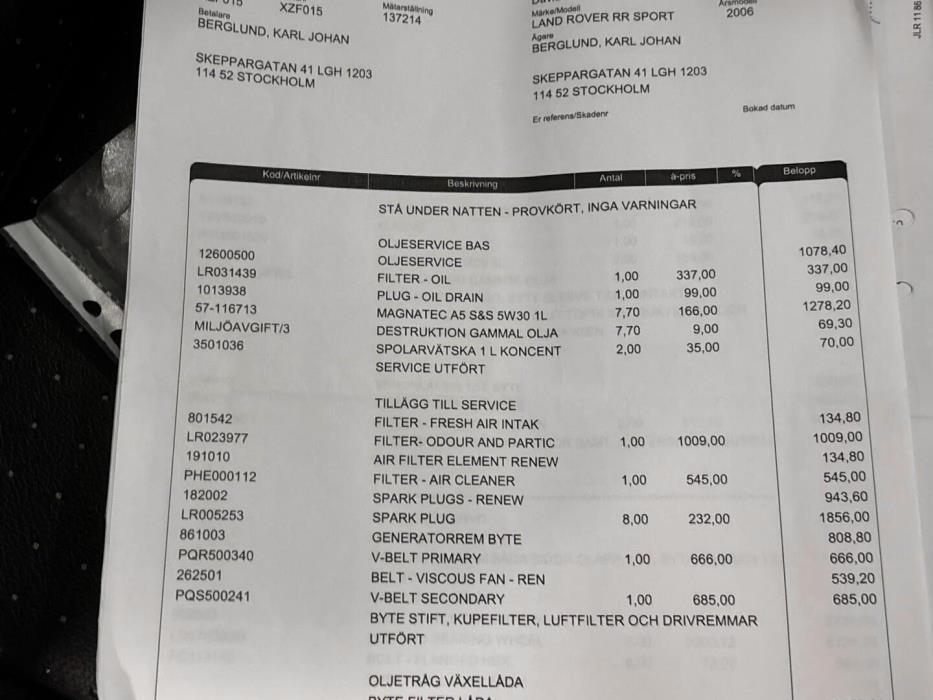 LAND ROVER Range Rover Sport 2006