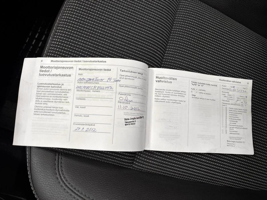 OPEL ASTRA 2012