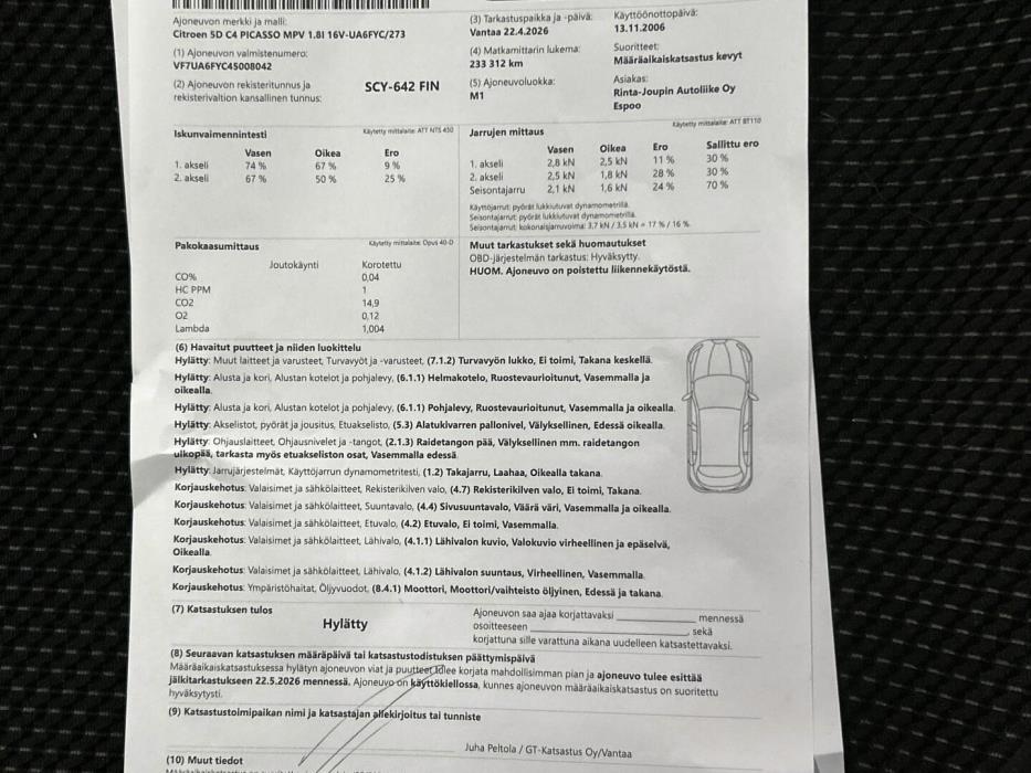 CITROEN C4 Picasso 2006