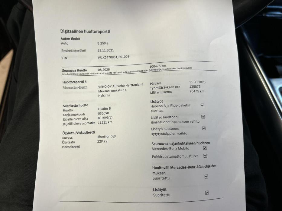 MERCEDES-BENZ B 2021