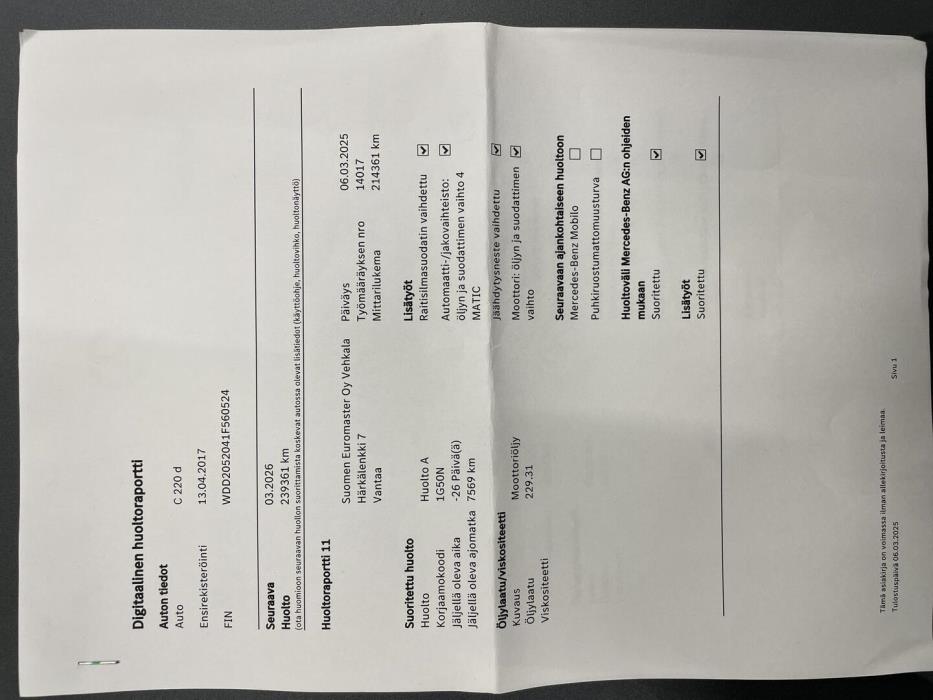 MERCEDES-BENZ C 2017