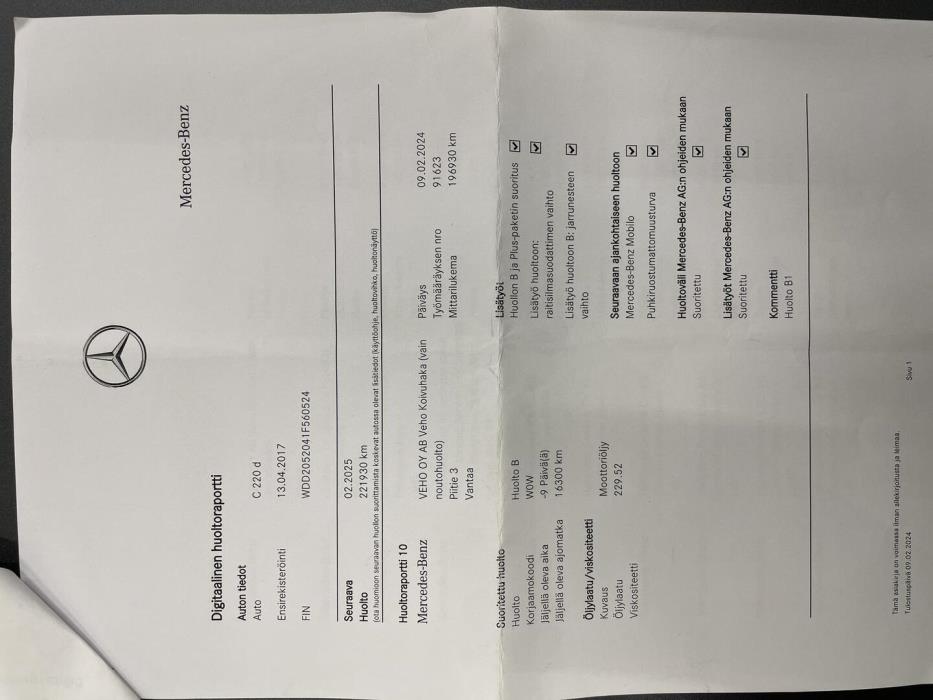 MERCEDES-BENZ C 2017