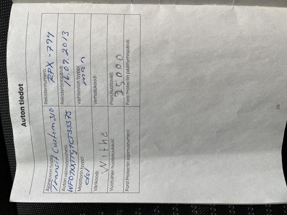 FORD Transit Custom 2013