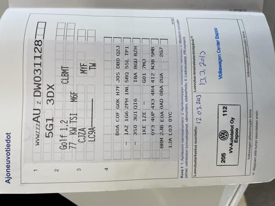 VOLKSWAGEN Golf 2013