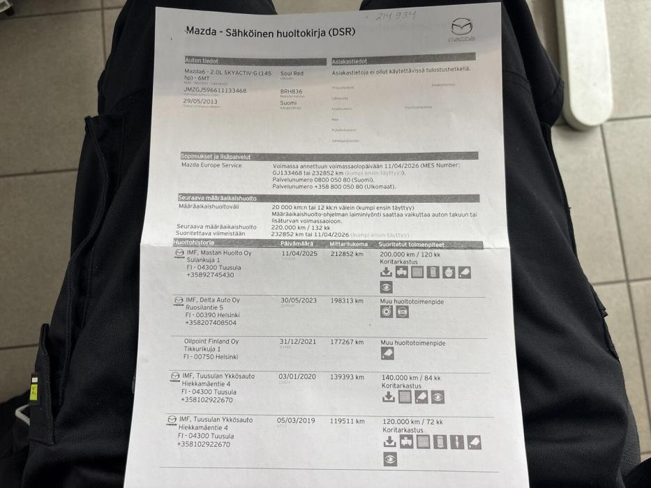MAZDA 6 2013