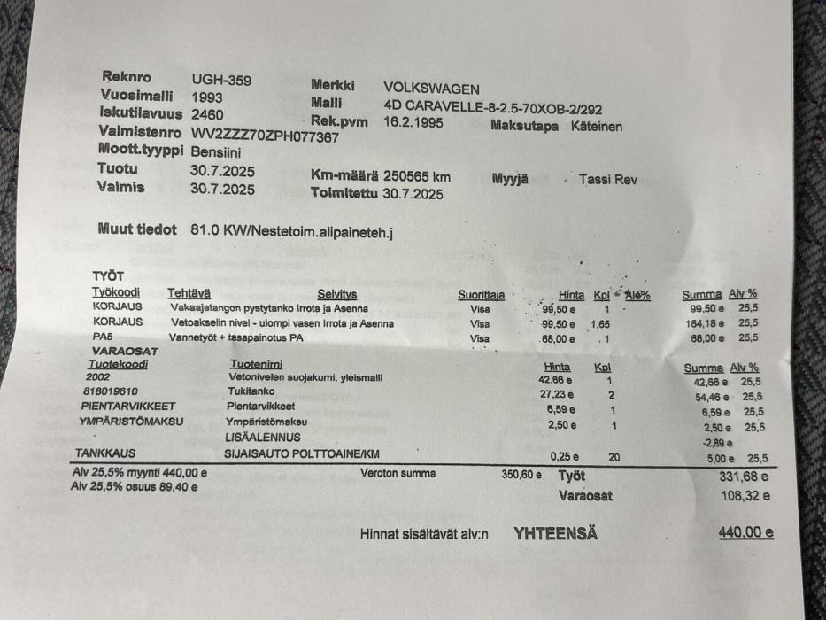 VOLKSWAGEN Caravelle 1993