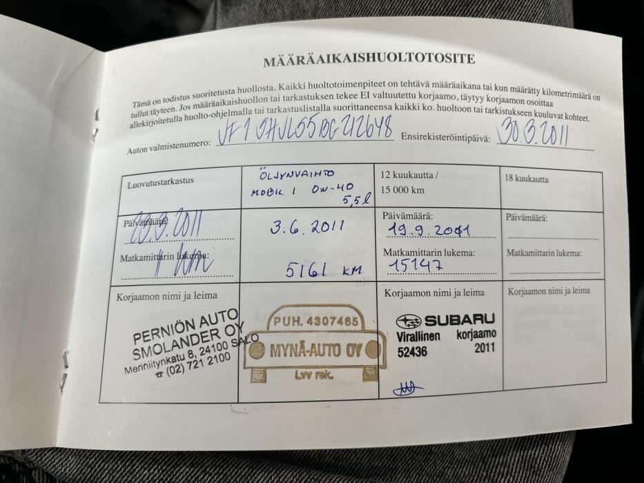 SUBARU FORESTER 2011