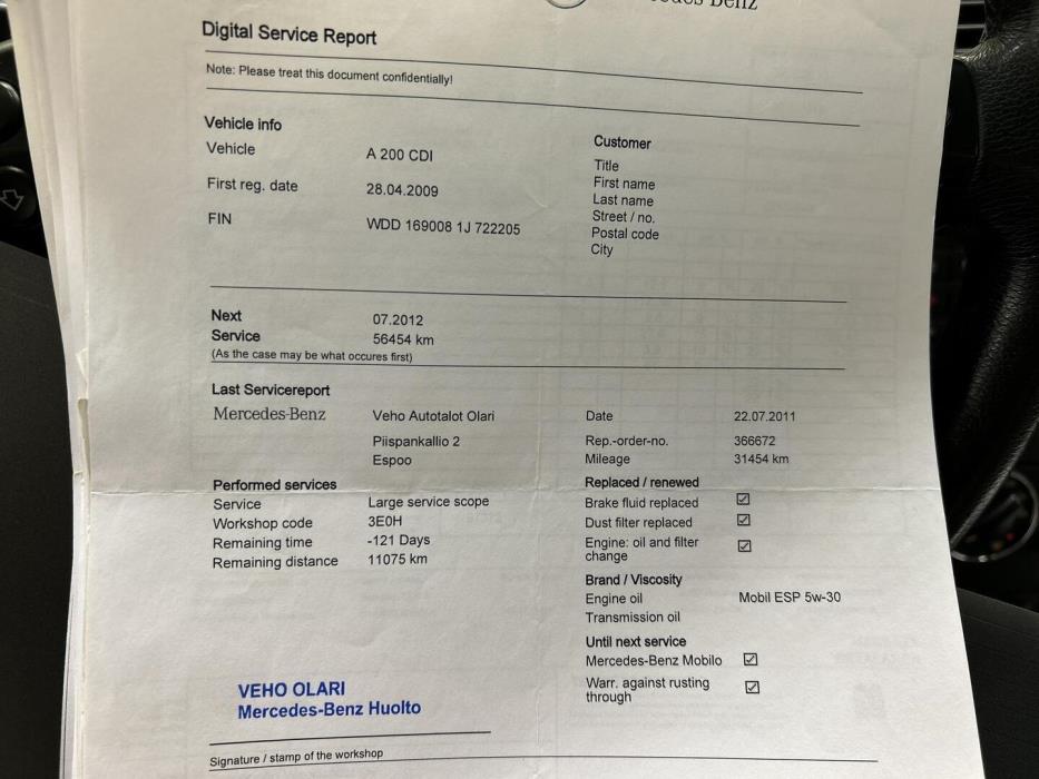 MERCEDES-BENZ A 2009